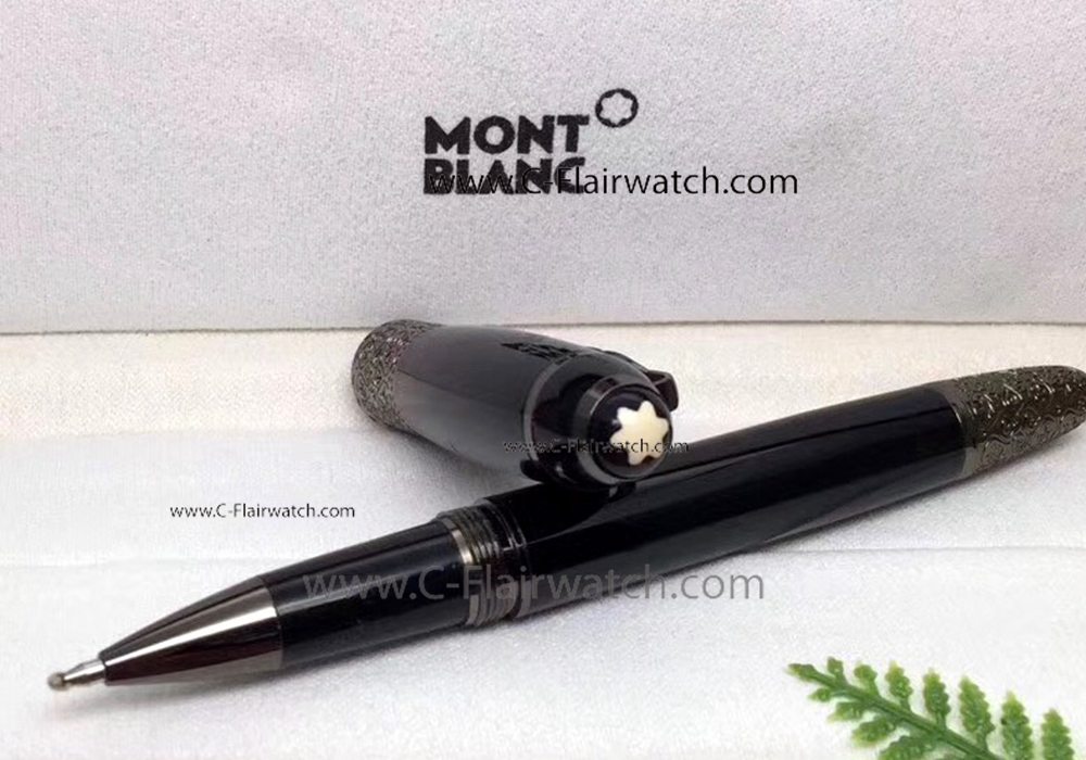 Montblanc Daniel Defoe Writers Edition Fineliner Pen All Black